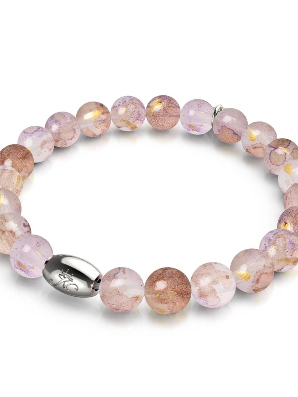 🆕️ NOGU Plum Garden .925 Sterling Silver Aurum Glass Bracelet
